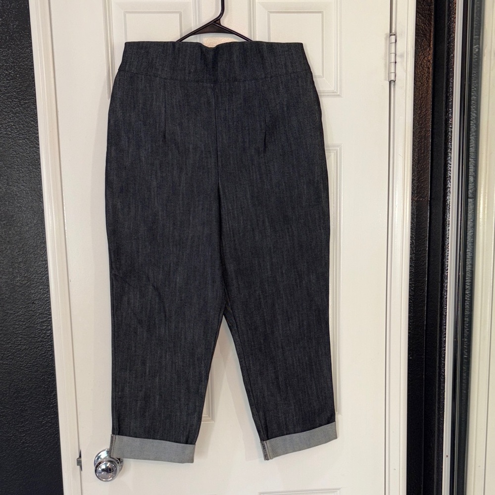 1950s Pinup Couture denim trousers Capris rockabilly pants